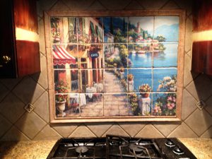 Kitchen Tile Tumbled Tile Mural Idea