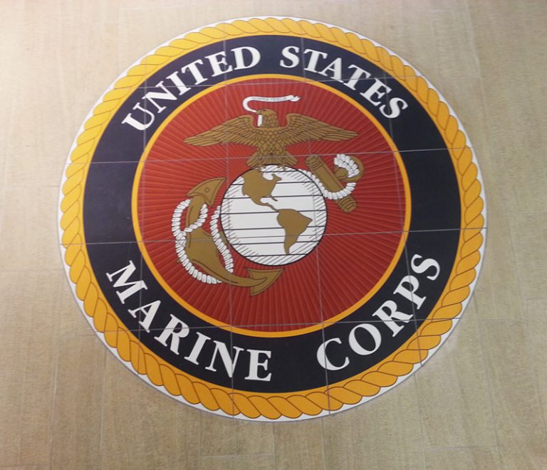 Marine Corps Custom Floor Tile Medallion