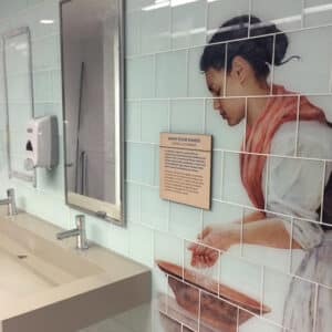 printed glass shower wall tile mural