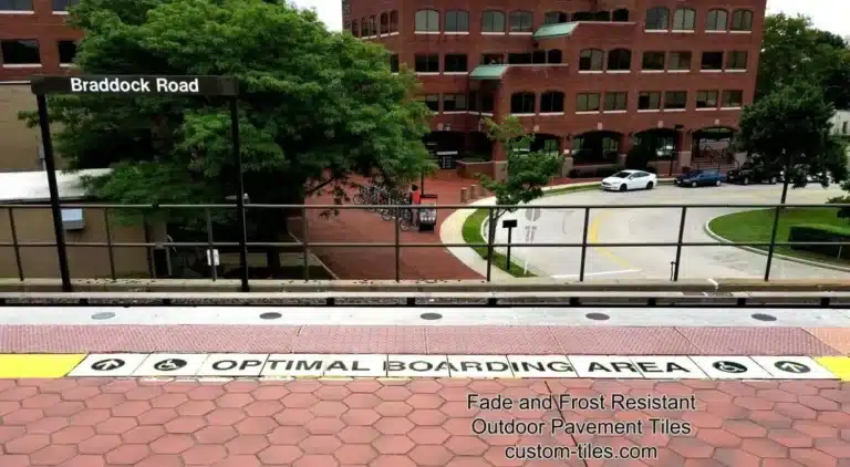 Transit Platform Pavement Graphic Tiles