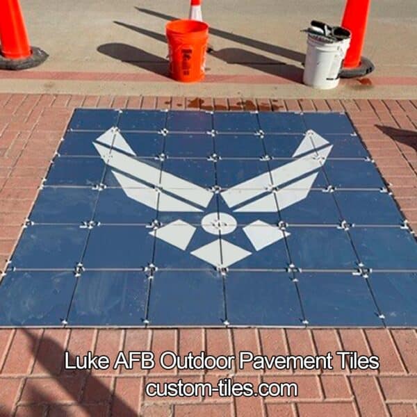 Outdoor Tile Mural Floor Medallion - Luke AFB