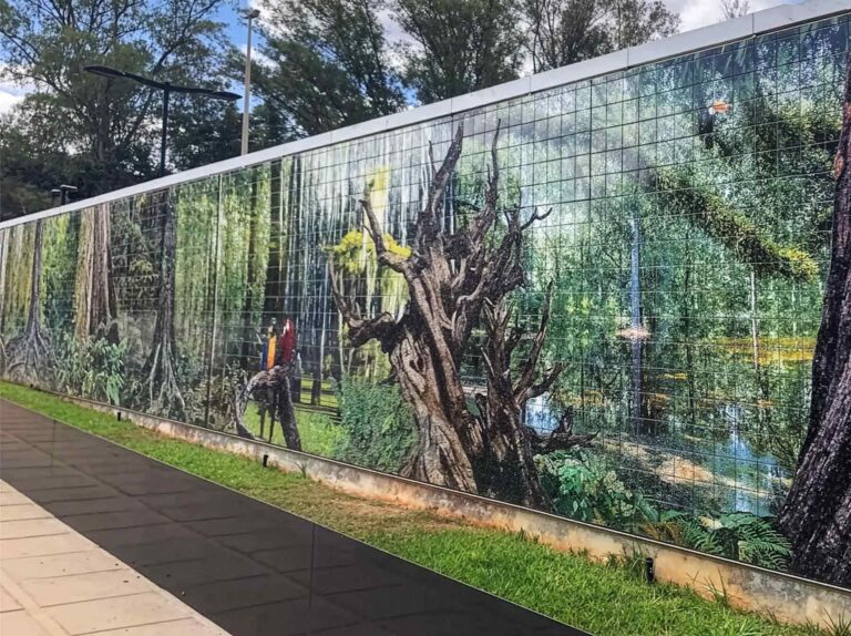 Outdoor Mural Tiles Brasilia Embassy